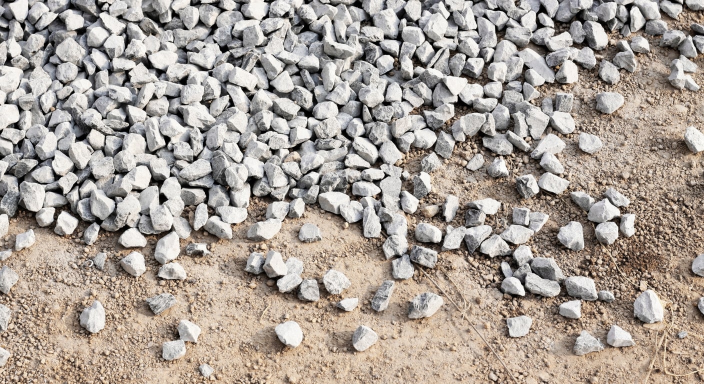 Crushed Stone in a pile on the ground
