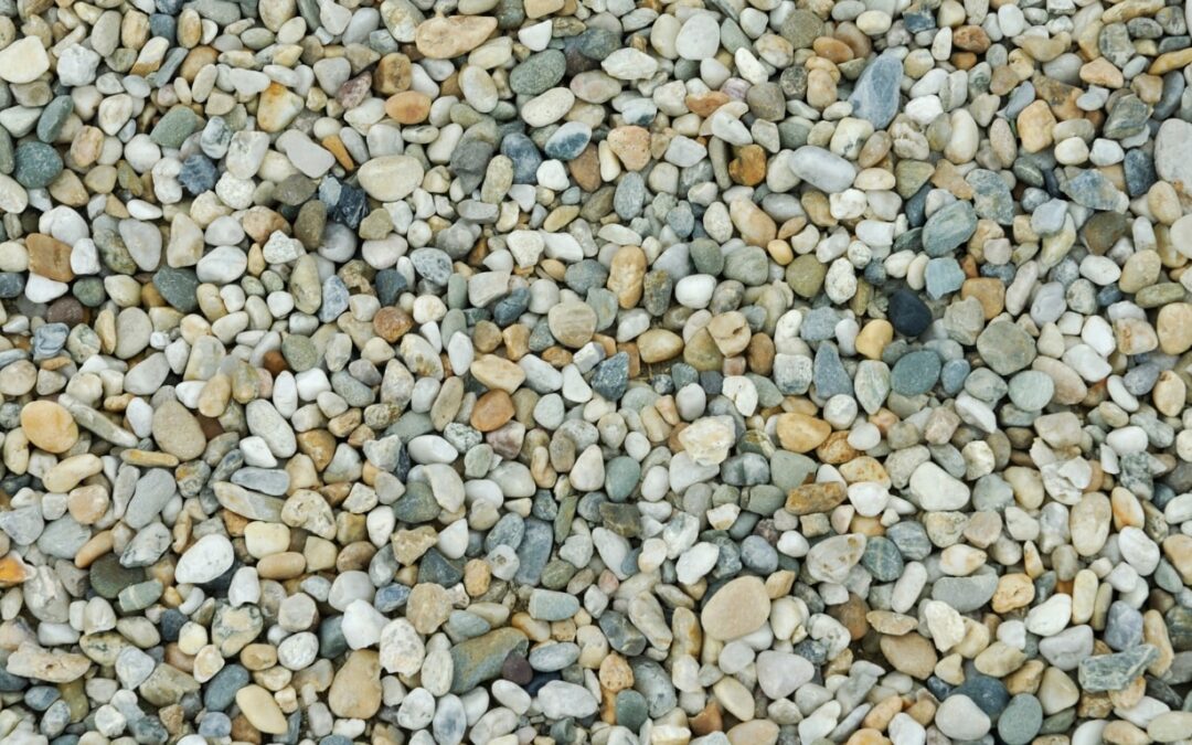 overhead shot of mixed gravel