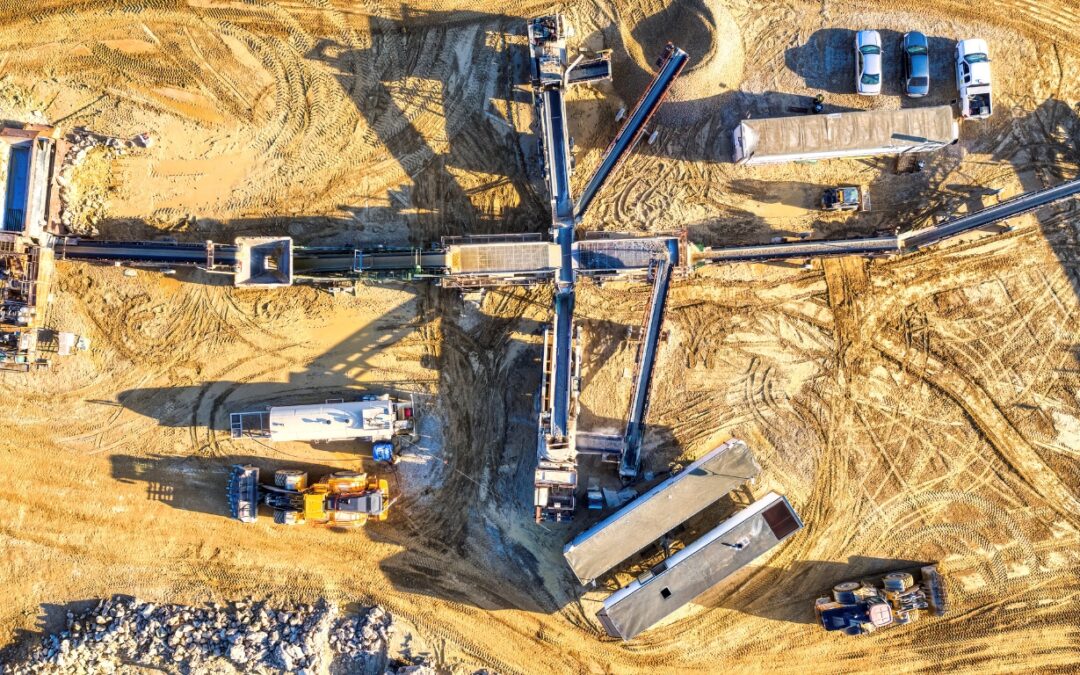 overhead shot of a quarry